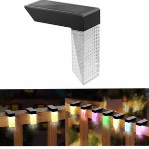 Solar Deck Lights Outdoor, 2 Lighting Modes with 2 LED Bulbs